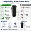 QIACHIP Universal Ceiling Fan and Lights Wireless Remote Control Kit 3-in-1 Ceiling Fan Light 4 Timing & 3 Speed Wireless Remote Control and Receiver Kits for Ceiling Fan Lamp view 4