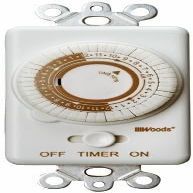 Woods Indoor Wall Switch Timer 120 volt White