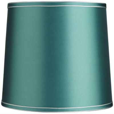 Sydnee Large Soft Teal Silver Trim Drum Lamp Shade 14x16x11 (Spider)
