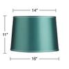 Sydnee Large Soft Teal Silver Trim Drum Lamp Shade 14x16x11 (Spider) view 4