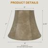 Urbanest Softback Bell Lamp Shade, Faux Leather, 5-inch by 9-inch by 7-inch, Spider-Fitter, Set of 2 view 2