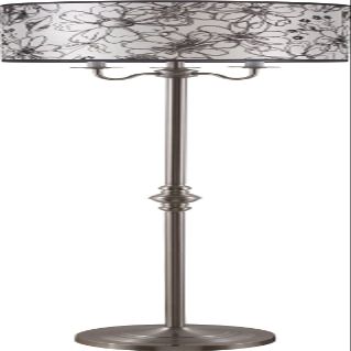 SH Lighting 6312F-A Flower Printed Candelabra Style Floor Lamp, 60.5"H, 60" x 16" x 16"