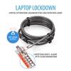 V7 SLC4000-13NB Portable Security Cable with Combo Lock - 10k resettable combinations, cut resistant cable view 2