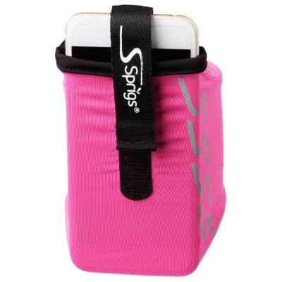 Sprigs Phone Armband for Running, Stretch Sleeve Arm Holder for iPhone 17, Samsung Galaxy S26 & Google Pixel 11, Fits Smartphones with Case for Jogging & Walking - Hot Pink, Small