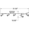 Viper - LED Spotlight Semi-Flush Mount - 5-Light - Brushed Steel Finish view 3