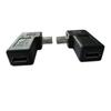 AKOAK USB 2.0 Adapter Plug 1 Pair 90 Degree Left and Right Angle Mini USB Male to Micro USB Female Connector Adapter view 2
