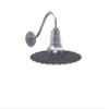 Radial Wave Gooseneck Barn Light Outdoor 16 Inch Fluted Retro | Galvanized view 1