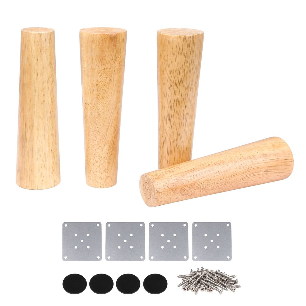 8inch Sofa Legs 4PCS Oak Wood Color Tapered Reliable Wood Furniture Cabinets Legs Sofa Feet