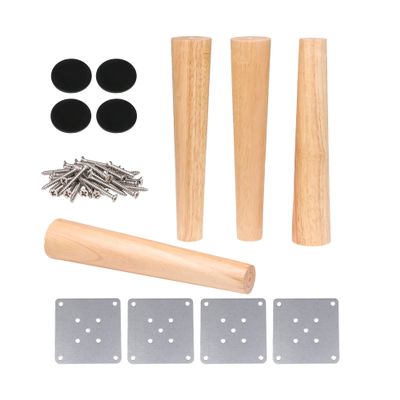 12 Inch 4PCS Sofa Legs Wood Color Tapered Reliable Wood Furniture Cabinets Legs Sofa Feet