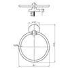 Laguna Brass 6410 Bathroom Accessories Towel Ring Chrome Finish view 3