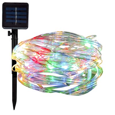 Hometown Evolution, Inc. Solar Powered Micro LED String Lights - 100 LED, 33 Feet - Multi Colored, 8 Modes, Outdoor Waterproof for Gardens, Patios, Vases, Home, Parties and More