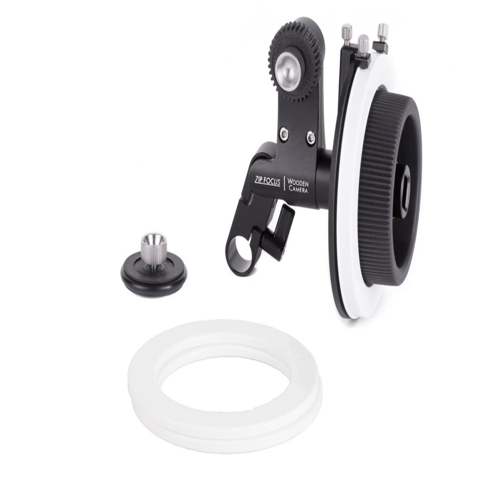 Wooden Camera Zip Focus, Single Rod 15mm Lightweight Follow Focus with 1:1 Gear Ratio, .8 Mod Cine Lens Gear and Friction Gear, Fits All Lenses (15mm LW)