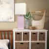 Elegant Designs LT1025-BPK Modern Leather Table Lamp with White Fabric Shade, Blush Pink view 2