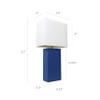 Elegant Designs LT1025-BLU Modern Leather Table Lamp with White Fabric Shade, Blue view 4