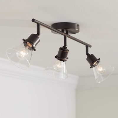 Leila 23 1/4" Wide 3-Light Fixture Bronze Style Track Light Fixture