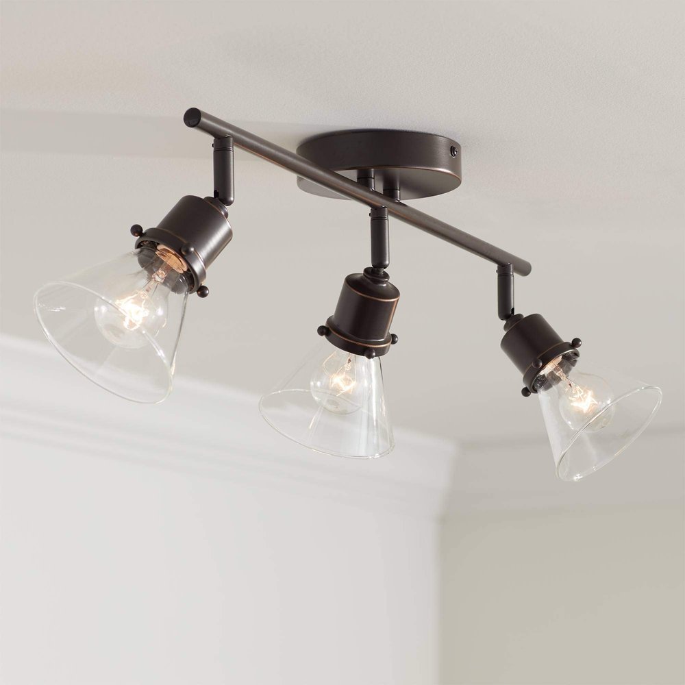 Leila 23 1/4" Wide 3-Light Fixture Bronze Style Track Light Fixture