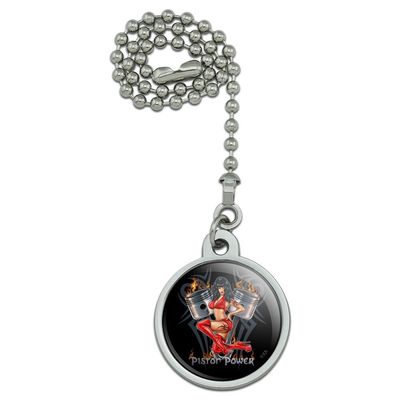 GRAPHICS & MORE Piston Power Motorcycle Chopper Biker Ceiling Fan and Light Pull Chain