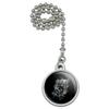 Skulls and Roses Floral Flowers Biker Motorcycle Ceiling Fan and Light Pull view 1
