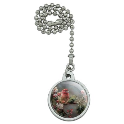 GRAPHICS & MORE Purple Finch Bird Tree Blossoms Ceiling Fan and Light Pull Chain