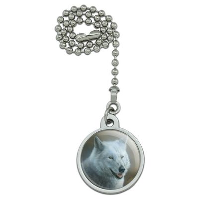 GRAPHICS & MORE White Wolf Growling Ceiling Fan and Light Pull Chain