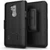 LG G7 ThinQ Belt Clip Case - Encased (DuraClip) Slim Fit Holster Shell Combo w/Rubberized Grip (Smooth Black) view 2