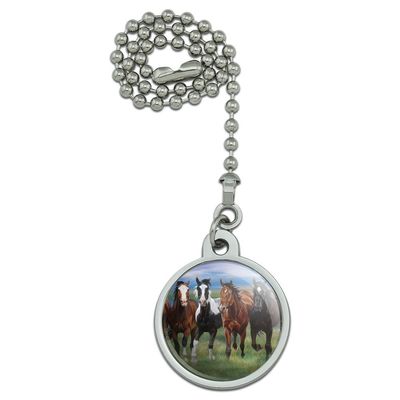 GRAPHICS & MORE Horses Running Wild Ceiling Fan and Light Pull Chain