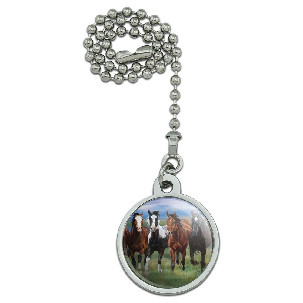 GRAPHICS & MORE Horses Running Wild Ceiling Fan and Light Pull Chain