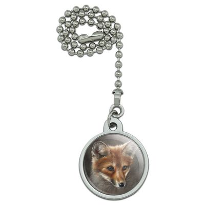 GRAPHICS & MORE Red Fox Kit Portrait Ceiling Fan and Light Pull Chain