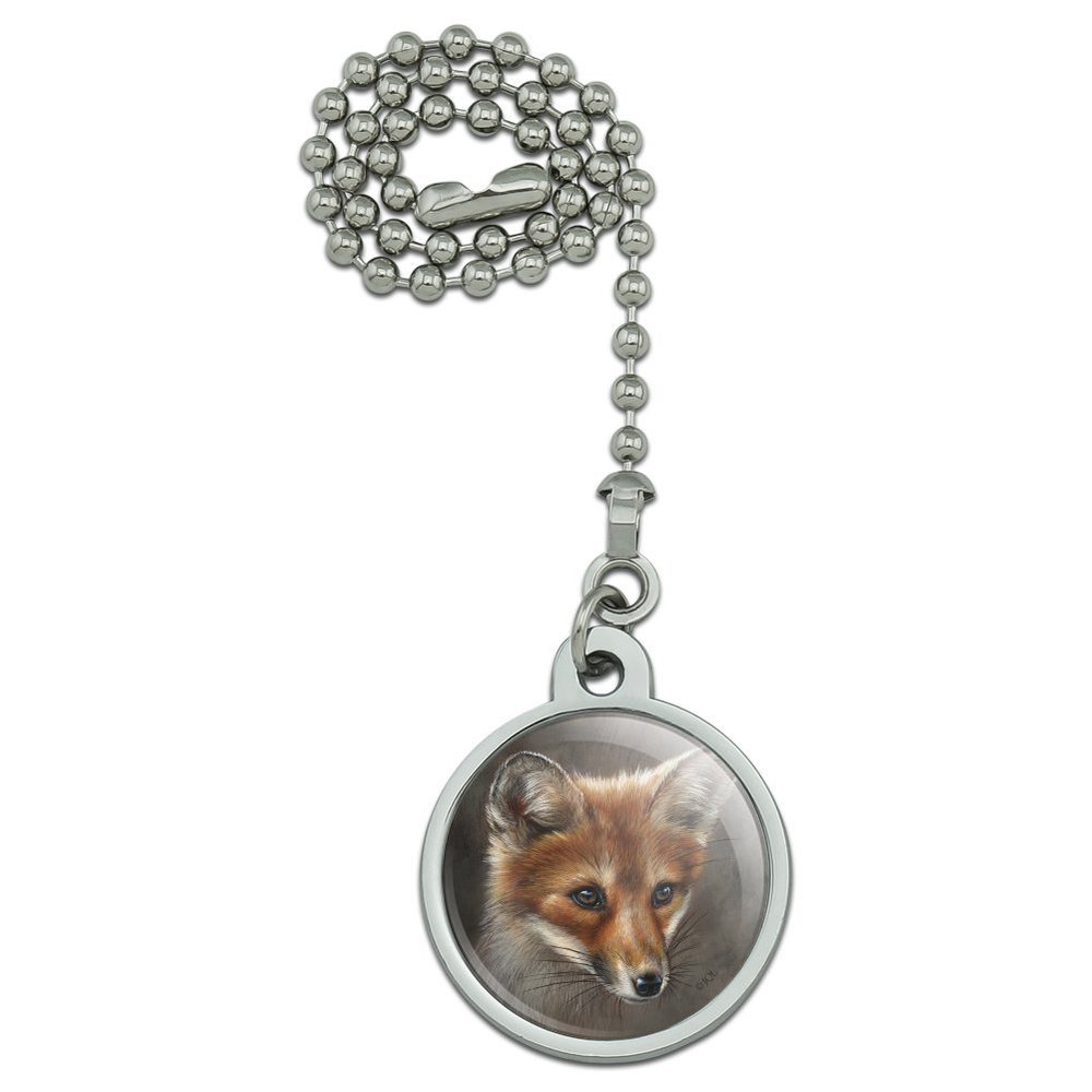 GRAPHICS & MORE Red Fox Kit Portrait Ceiling Fan and Light Pull Chain