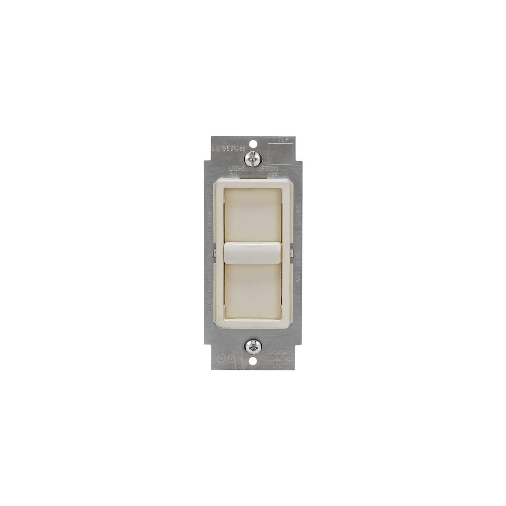 Leviton SureSlide Dimmer Switch for Dimmable LED, Halogen and Incandescent Bulbs, 6672-1LT, Light Almond