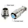 uxcell Aviation Connector Plug, 250V 3A 8mm 3P Waterproof Male Wire Panel Power Chassis Metal Fittings Aviation Wire Connector Socket Gold plated view 3