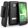 Encased Moto G6 Phone Case with Belt Clip Holster - Rubberized Slim Combo with Metal Kickstand (Slimline Series) view 1