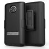 Encased Moto G6 Phone Case with Belt Clip Holster - Rubberized Slim Combo with Metal Kickstand (Slimline Series) view 3