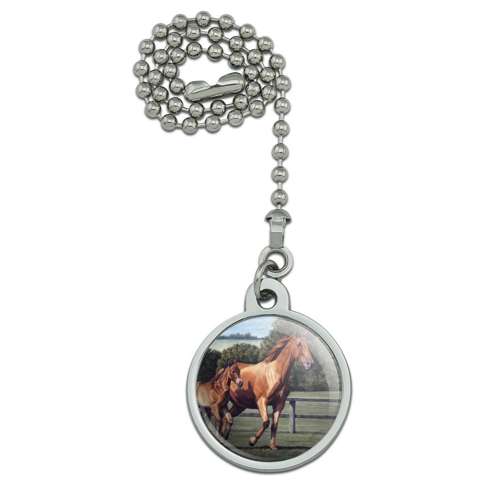 GRAPHICS & MORE Mother Horse and Foal Baby Fresh Start Ceiling Fan and Light Pull Chain