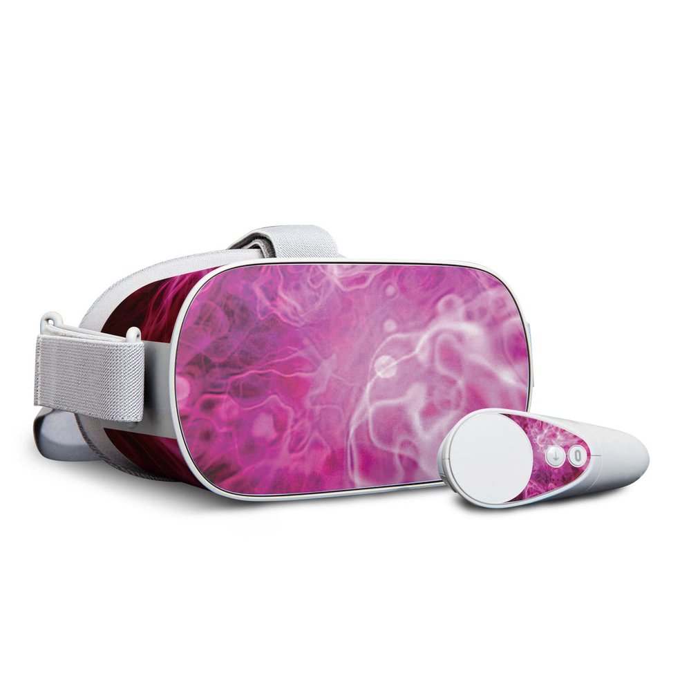 MightySkins Skin Compatible with Oculus Go Mobile VR - Red Mystic Flames | Protective, Durable, and Unique Vinyl Decal wrap Cover | Easy to Apply, Remove, and Change Styles | Made in The USA