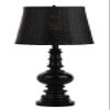 SAFAVIEH Lighting Collection Macen Coastal Farmhouse Black/ Black Shade 33-inch Bedroom Living Room Home Office Desk Nightstand Table Lamp (LED Bulb Included) view 1