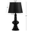 SAFAVIEH Lighting Collection Macen Coastal Farmhouse Black/ Black Shade 33-inch Bedroom Living Room Home Office Desk Nightstand Table Lamp (LED Bulb Included) view 2