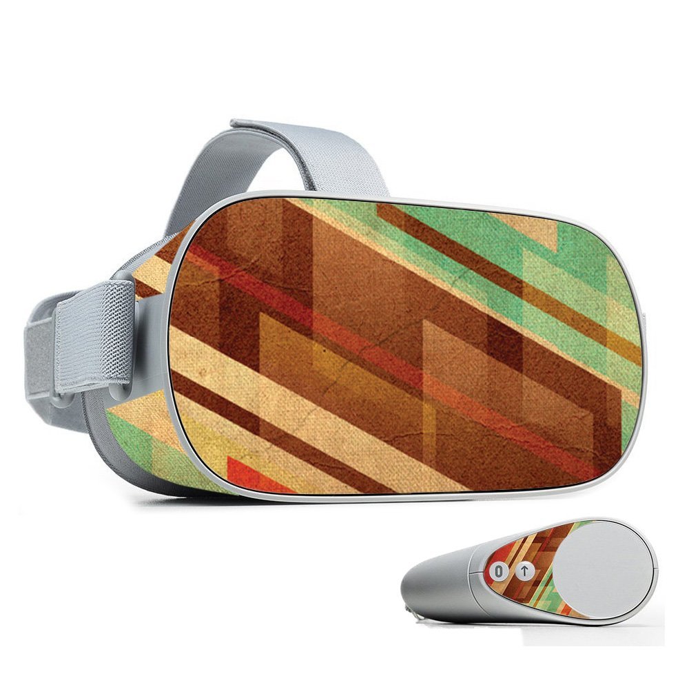 MightySkins Skin Compatible with Oculus Go Mobile VR - Abstract Wood | Protective, Durable, and Unique Vinyl Decal wrap Cover | Easy to Apply, Remove, and Change Styles | Made in The USA