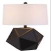 SAFAVIEH Lighting Collection Brycin Modern Geometric Black 23-inch Bedroom Living Room Home Office Desk Nightstand Table Lamp Set of 2 (LED Bulbs Included) view 1