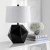 SAFAVIEH Lighting Collection Brycin Modern Geometric Black 23-inch Bedroom Living Room Home Office Desk Nightstand Table Lamp Set of 2 (LED Bulbs Included) view 2