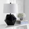 SAFAVIEH Lighting Collection Brycin Modern Geometric Black 23-inch Bedroom Living Room Home Office Desk Nightstand Table Lamp Set of 2 (LED Bulbs Included) view 4