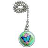 GRAPHICS & MORE Blue Butterfly Purple Flowers Ceiling Fan and Light Pull Chain view 1