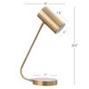 Safavieh Lighting Collection Crane Gold Task 23-inch Bedroom Living Room Home Office Desk Dorm Study Nightstand Task Table Lamp (LED Bulb Included) view 4