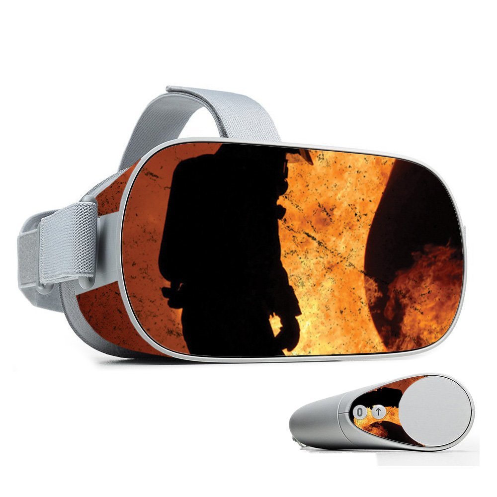 MightySkins Skin Compatible with Oculus Go Mobile VR - Fire Fighter | Protective, Durable, and Unique Vinyl Decal wrap Cover | Easy to Apply, Remove, and Change Styles | Made in The USA