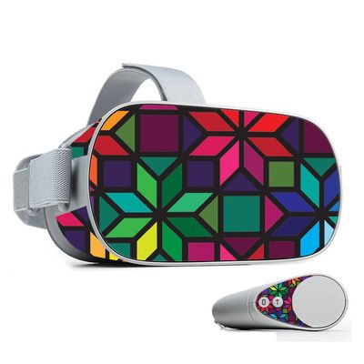 MightySkins Skin Compatible with Oculus Go Mobile VR - Stained Glass Window | Protective, Durable, and Unique Vinyl Decal wrap Cover | Easy to Apply, Remove, and Change Styles | Made in The USA