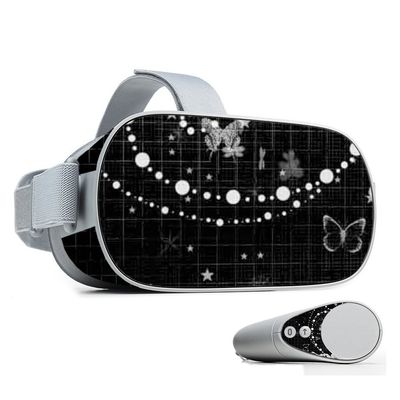 MightySkins Skin Compatible with Oculus Go Mobile VR - Black Butterfly | Protective, Durable, and Unique Vinyl Decal wrap Cover | Easy to Apply, Remove, and Change Styles | Made in The USA