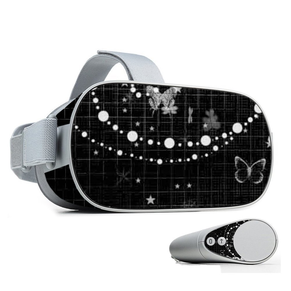 MightySkins Skin Compatible with Oculus Go Mobile VR - Black Butterfly | Protective, Durable, and Unique Vinyl Decal wrap Cover | Easy to Apply, Remove, and Change Styles | Made in The USA