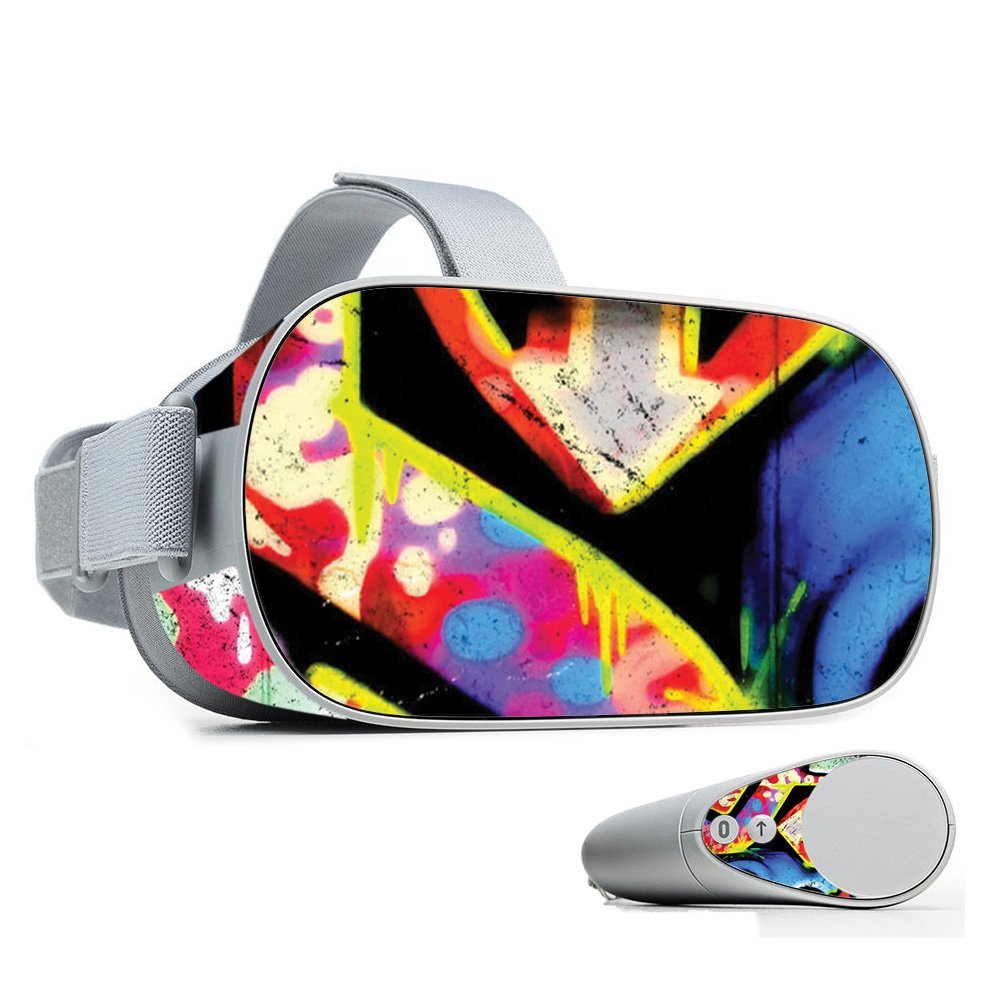 MightySkins Skin Compatible with Oculus Go Mobile VR - Loud Graffiti | Protective, Durable, and Unique Vinyl Decal wrap Cover | Easy to Apply, Remove, and Change Styles | Made in The USA