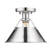 Golden Lighting 3306-FM CH Orwell Flush Mount, Chrome with Chrome Shade- Flush Mount Ceiling Light, Flush Mount Light Fixture, Ceiling Lights Flush Mount, Ceiling Light Fixture, view 1