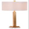 SAFAVIEH Lighting Collection Perri Farmhouse Gold/ Crystal Base 30-inch Bedroom Living Room Home Office Desk Nightstand Table Lamp Set of 2 (LED Bulbs Included) view 1